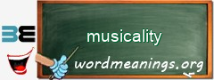 WordMeaning blackboard for musicality